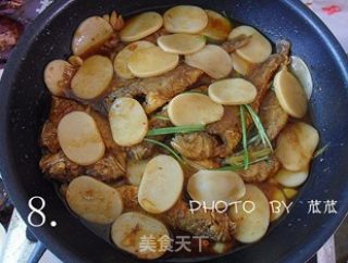 【浙菜】小黄鱼烧年糕 （宁波家常菜）的做法步骤：8