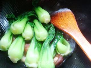【浙菜】--青菜炒香菇的做法步骤：9