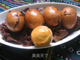 【浙菜】梅干菜笋干卤鸡蛋的做法步骤：7