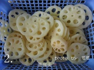 【浙菜】爽脆炸藕盒的做法步骤：2