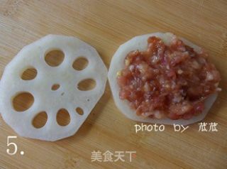【浙菜】爽脆炸藕盒的做法步骤：5