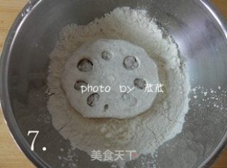 【浙菜】爽脆炸藕盒的做法步骤：7