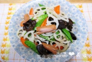 【浙菜】荷塘小炒的做法步骤：8