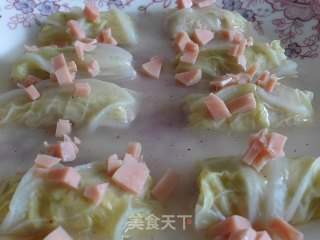 【浙菜】鸡汁菜卷的做法步骤：9