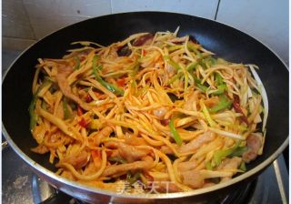茭白肉丝的做法步骤：6