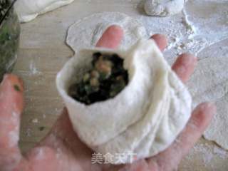 韭菜虾皮鲜肉包——发面无压力：）的做法步骤：12