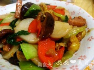 【浙菜】五色炒年糕的做法步骤：8