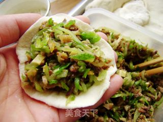 家常主食----黄瓜青椒馅包子的做法步骤：8