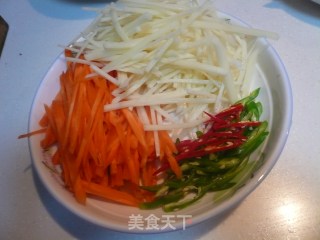 炒三丝的做法步骤：2