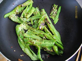 擂辣椒炒豆干的做法步骤：5