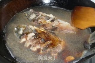 鲫鱼烧香菜的做法步骤：6