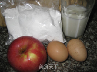 苹果鸡蛋饼的做法步骤：1