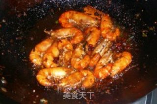 香辣大头虾的做法步骤：7