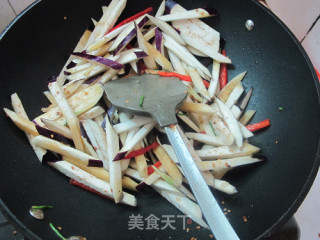 辣汁茄丝的做法步骤：8