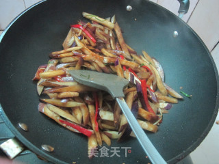 辣汁茄丝的做法步骤：9