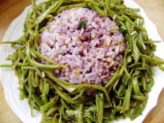 健康早餐----豆角丝浇米饭的做法步骤：6