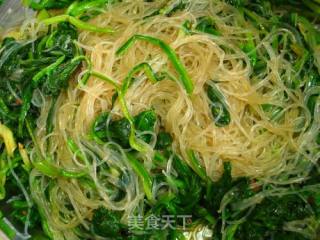 菠菜拌粉丝的做法步骤：7