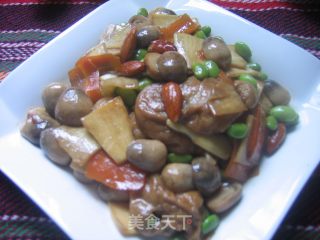 【徽菜】葱油草菇的做法步骤：12