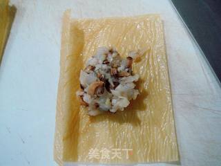 【徽菜】――“三鲜豆皮卷”的做法步骤：5