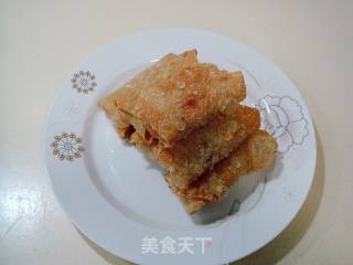 【徽菜】――“三鲜豆皮卷”的做法步骤：6