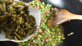 咸菜毛豆炒肉丝-----夏日下饭菜的做法步骤：9