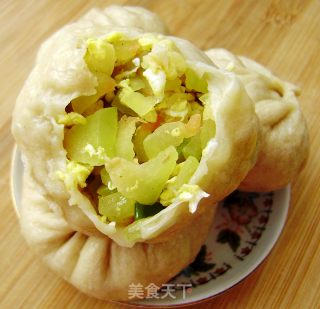 家常主食----西瓜皮馅蒸包的做法步骤：10