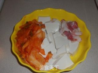 泡菜豆腐的做法步骤：2