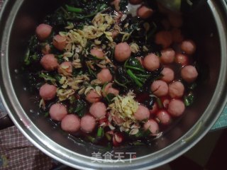苋菜虾丸汤的做法步骤：11