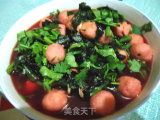 苋菜虾丸汤的做法步骤：12