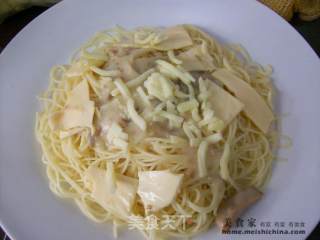 懒人吃法@@美味简单~~奶酪蛤蜊海鲜意大利面的做法步骤：7