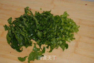 榄菜肉末炒芥兰叶的做法步骤：1