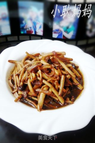 干炒茶树菇的做法步骤：10