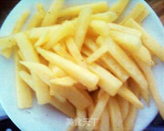 家庭简单版——炸薯条的做法步骤：7