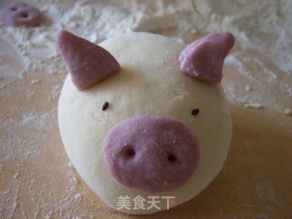 小猪豆沙包的做法步骤：12