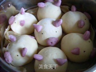 小猪豆沙包的做法步骤：13