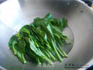 家常菜肴@@白灼菜心的做法步骤：3