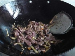 红薯藤炒牛肉的做法步骤：4
