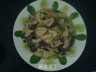 香菇溜鸡片的做法步骤：8