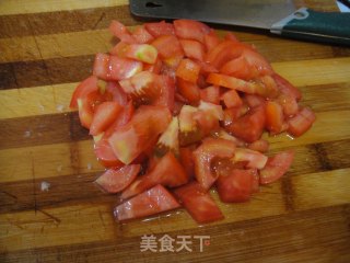 花菜烩西红柿的做法步骤：3