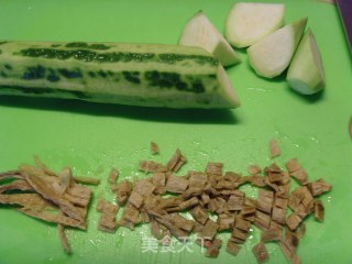 絲瓜笋干水豆腐的做法步骤：4