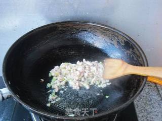 家常炒饭4 ---- 肉糜豇豆饭的做法步骤：3