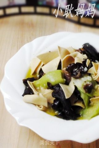 丝瓜烧百叶的做法步骤：7
