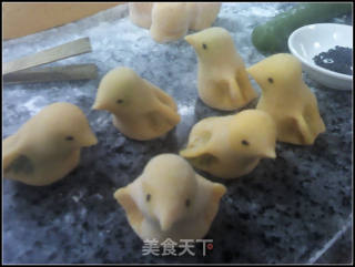 冰皮小鸡月饼之（快乐家园）的做法步骤：9