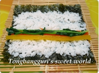 【韩式】鸡蛋卷紫菜饭的做法步骤：4