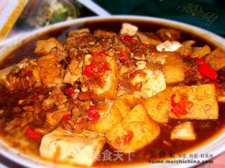 家常菜肴@@冬菜肉碎烧豆腐的做法步骤：12