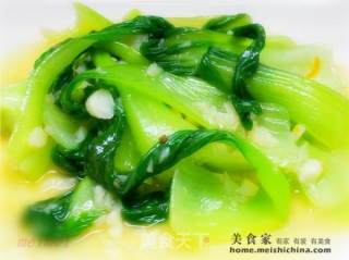 家常菜肴@@蒜茸小白菜的做法步骤：6