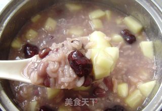 健康营养----苹果红豆糯米粥的做法步骤：7