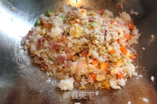 培根奶酪焗饭的做法步骤：3