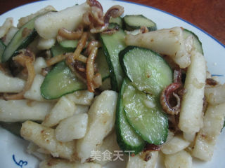 山药青瓜炒鱿鱼的做法步骤：6