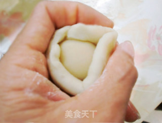 纯素绿豆酥皮月饼（甜咸两种馅料）的做法步骤：10